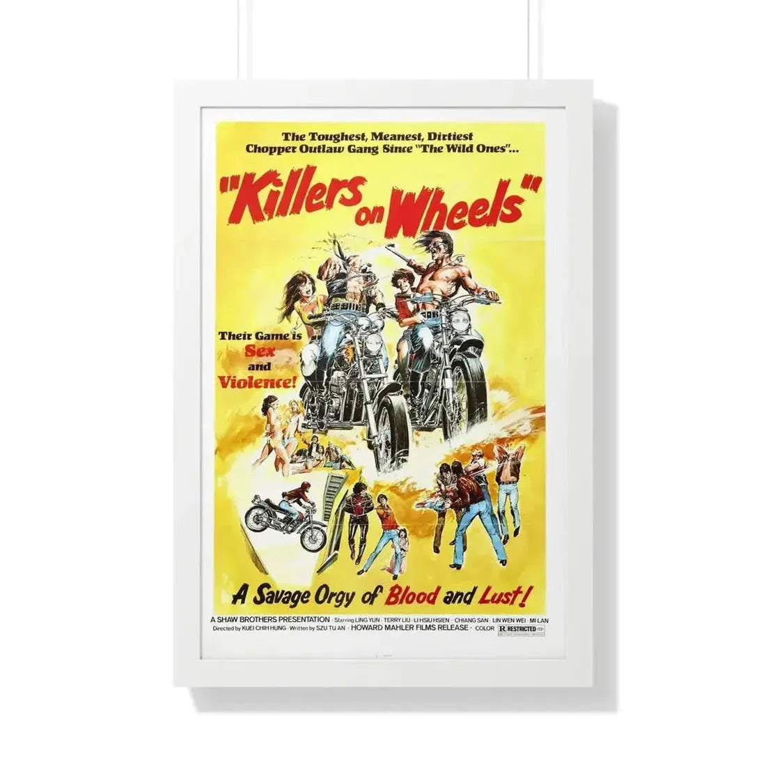 KILLERS ON WHEELS 1976 - Framed Movie Poster - The Sticker Space