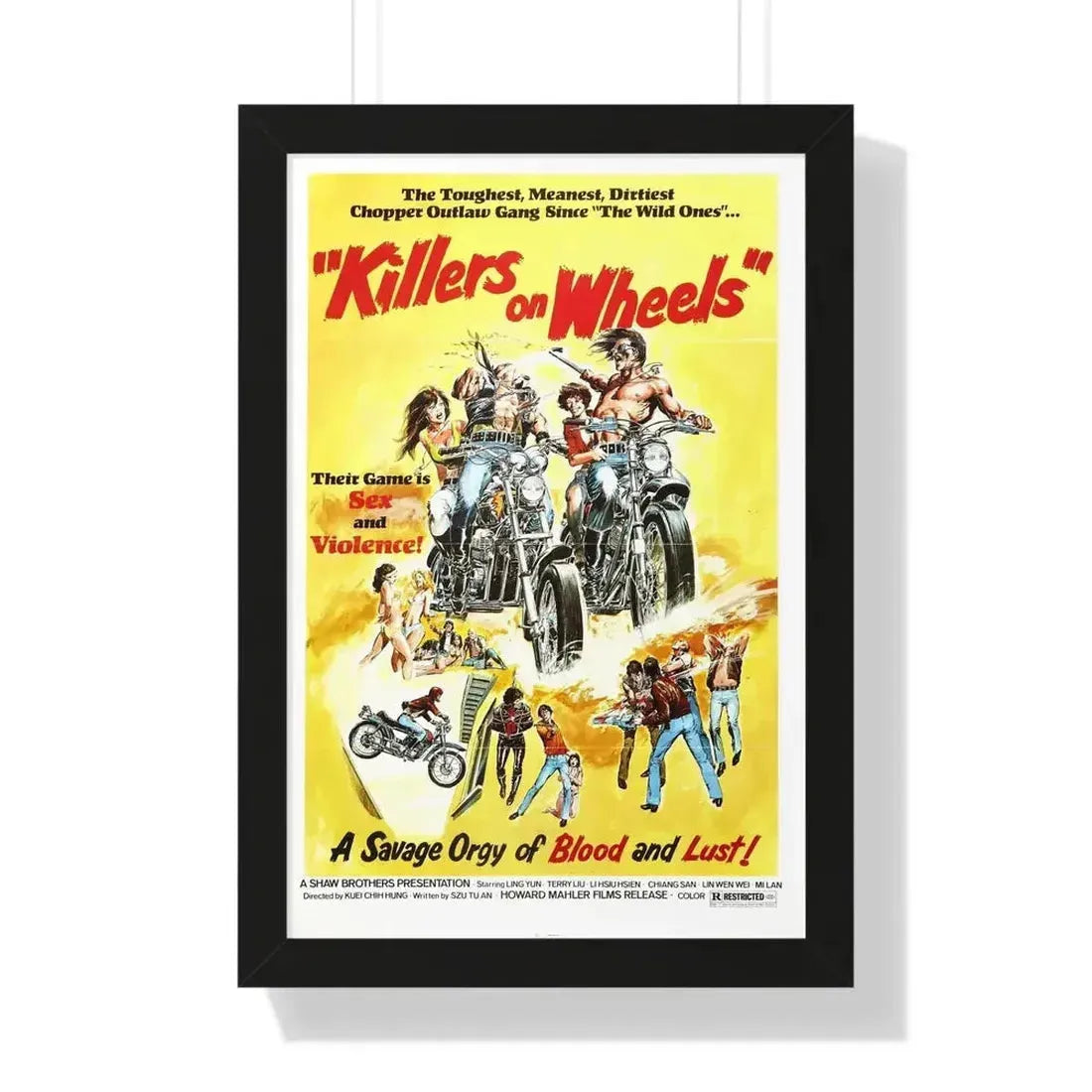 KILLERS ON WHEELS 1976 - Framed Movie Poster - The Sticker Space