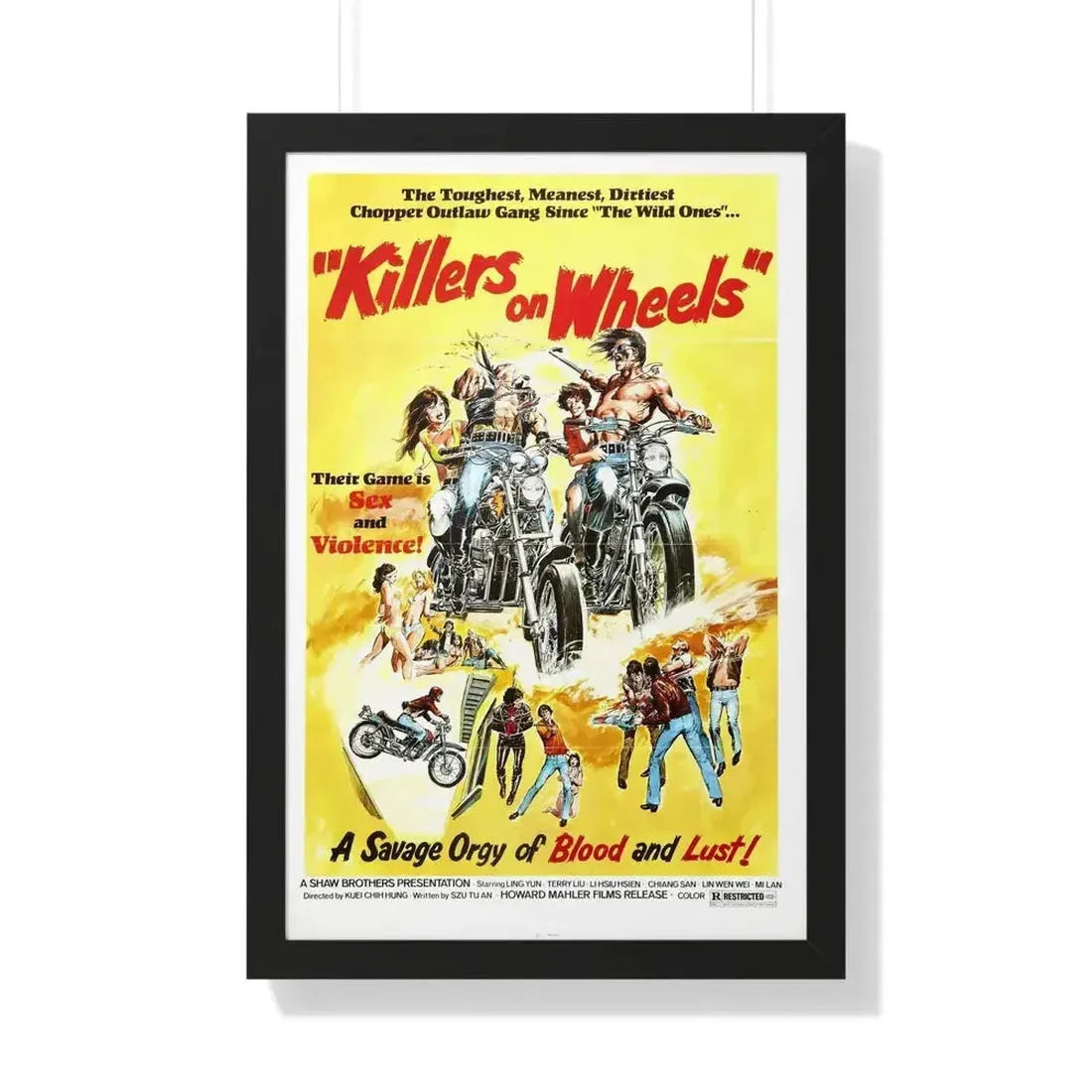 KILLERS ON WHEELS 1976 - Framed Movie Poster - The Sticker Space