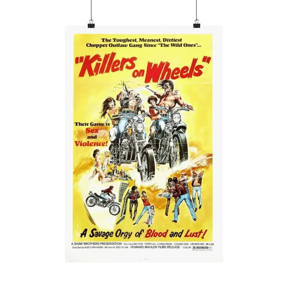 KILLERS ON WHEELS 1976 - Paper Movie Poster 16″ x 24″ Matte - The Sticker Space