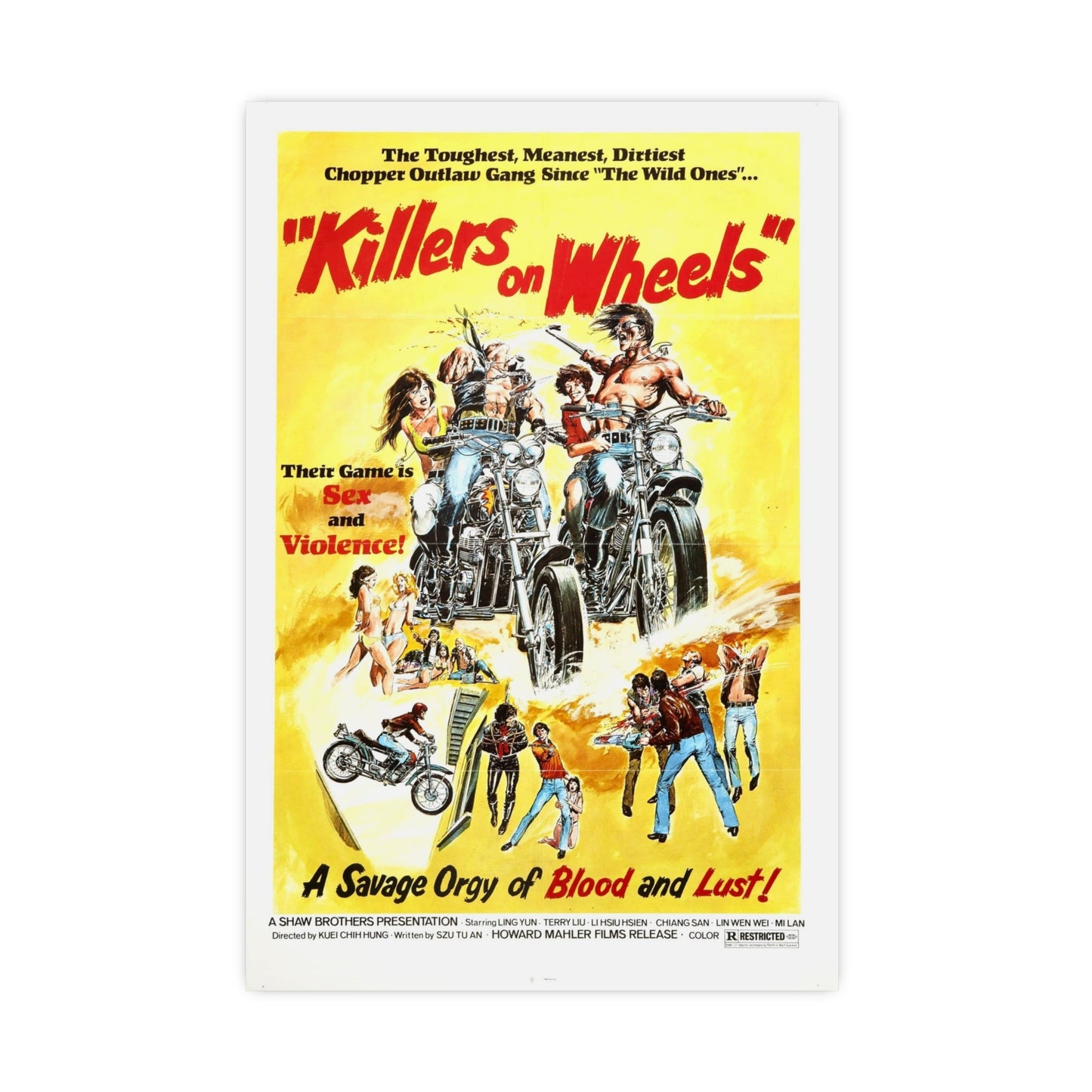 KILLERS ON WHEELS 1976 - Paper Movie Poster-16″ x 24″ (Vertical)-The Sticker Space