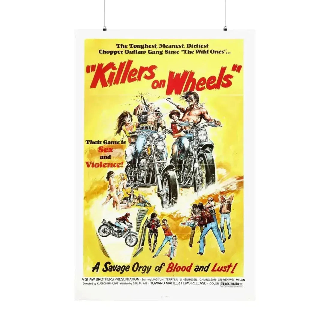 KILLERS ON WHEELS 1976 - Paper Movie Poster 36" x 54" Matte - The Sticker Space