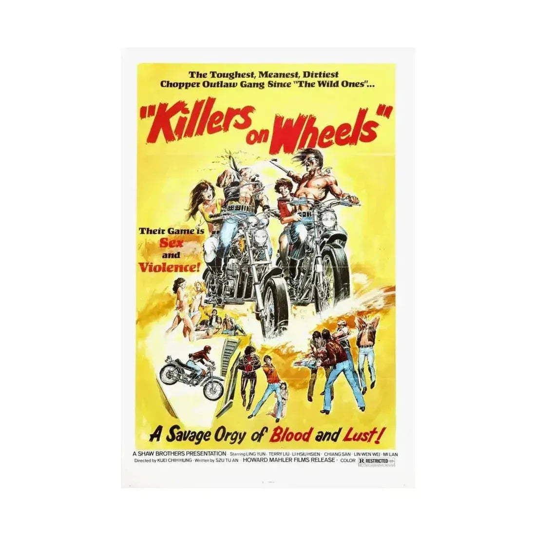 KILLERS ON WHEELS 1976 - Paper Movie Poster - The Sticker Space