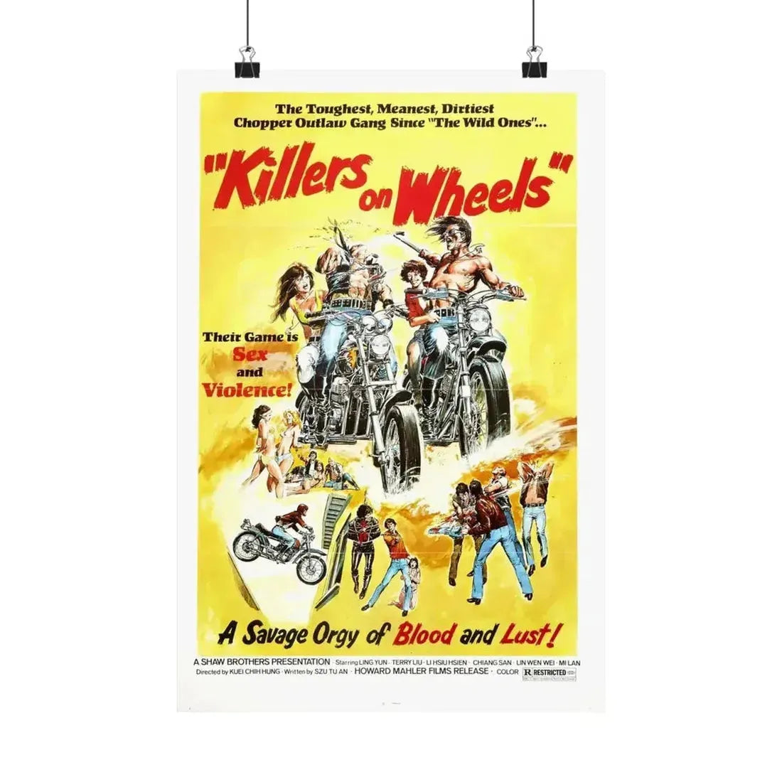 KILLERS ON WHEELS 1976 - Paper Movie Poster - The Sticker Space