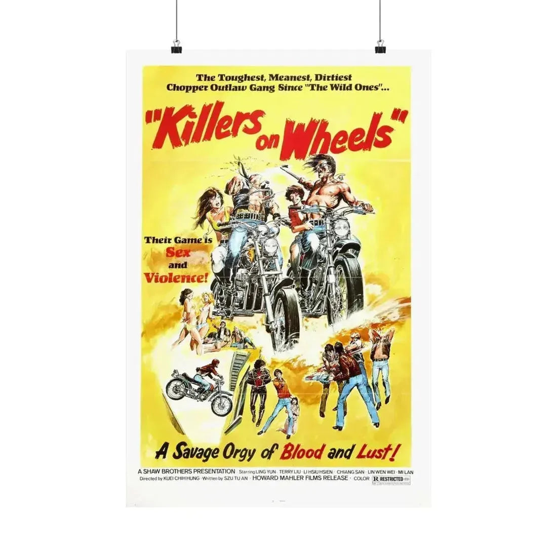 KILLERS ON WHEELS 1976 - Paper Movie Poster - The Sticker Space