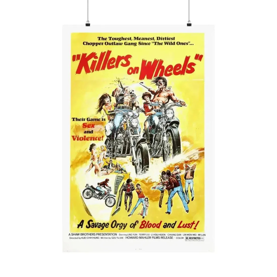 KILLERS ON WHEELS 1976 - Paper Movie Poster - The Sticker Space