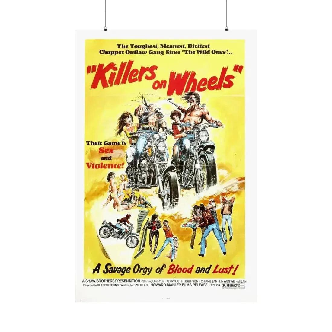 KILLERS ON WHEELS 1976 - Paper Movie Poster - The Sticker Space