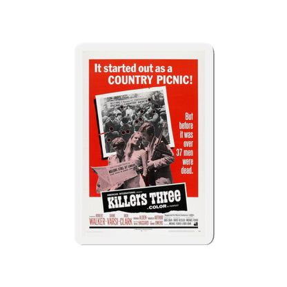 KILLERS THREE 1968 Movie Poster - Refrigerator Magnet