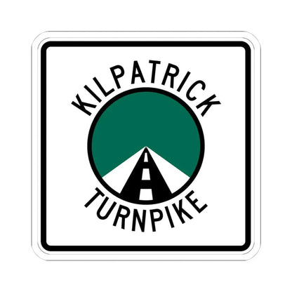 Kilpatrick Turnpike (Oklahoma) (Road Sign) STICKER Vinyl Kiss-Cut Decal 4 Inch White - The Sticker Space
