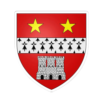 Kincaid of Kincaid arms (Scotland) (Coat of Arms) STICKER Vinyl Kiss-Cut Decal 4 Inch White - The Sticker Space