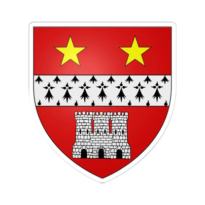 Kincaid of Kincaid arms (Scotland) (Coat of Arms) STICKER Vinyl Kiss-Cut Decal 6 Inch White - The Sticker Space