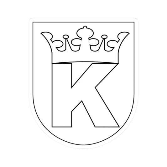 Kind vapen (Sweden) (Coat of Arms) STICKER Vinyl Kiss-Cut Decal 2 Inch White - The Sticker Space