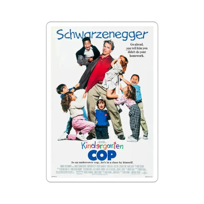 Kindergarten Cop 1990 Movie Poster STICKER Vinyl Die-Cut Decal 3 Inch - The Sticker Space