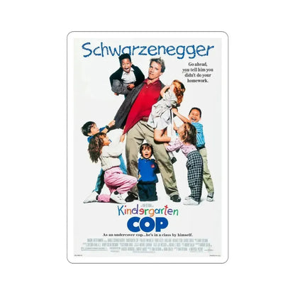 Kindergarten Cop 1990 Movie Poster STICKER Vinyl Die-Cut Decal 4 Inch - The Sticker Space