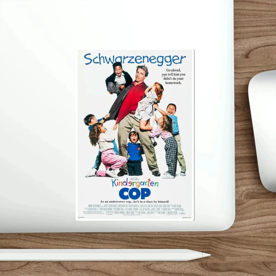 Kindergarten Cop 1990 Movie Poster STICKER Vinyl Die-Cut Decal - The Sticker Space