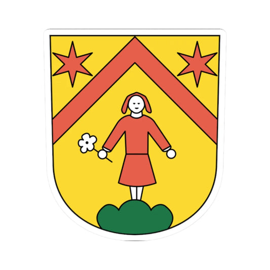 Kindhausen coat of arms (Switzerland) (Coat of Arms) STICKER Vinyl Kiss-Cut Decal 2 Inch White - The Sticker Space