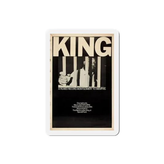 King A Filmed Record Montgomery to Memphis 1970 Movie Poster Refrigerator Magnet 2 Inch - The Sticker Space
