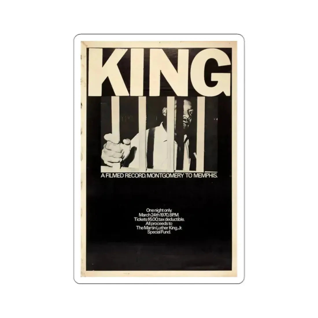 King A Filmed Record Montgomery to Memphis 1970 STICKER Vinyl Die-Cut Decal 2 Inch - The Sticker Space