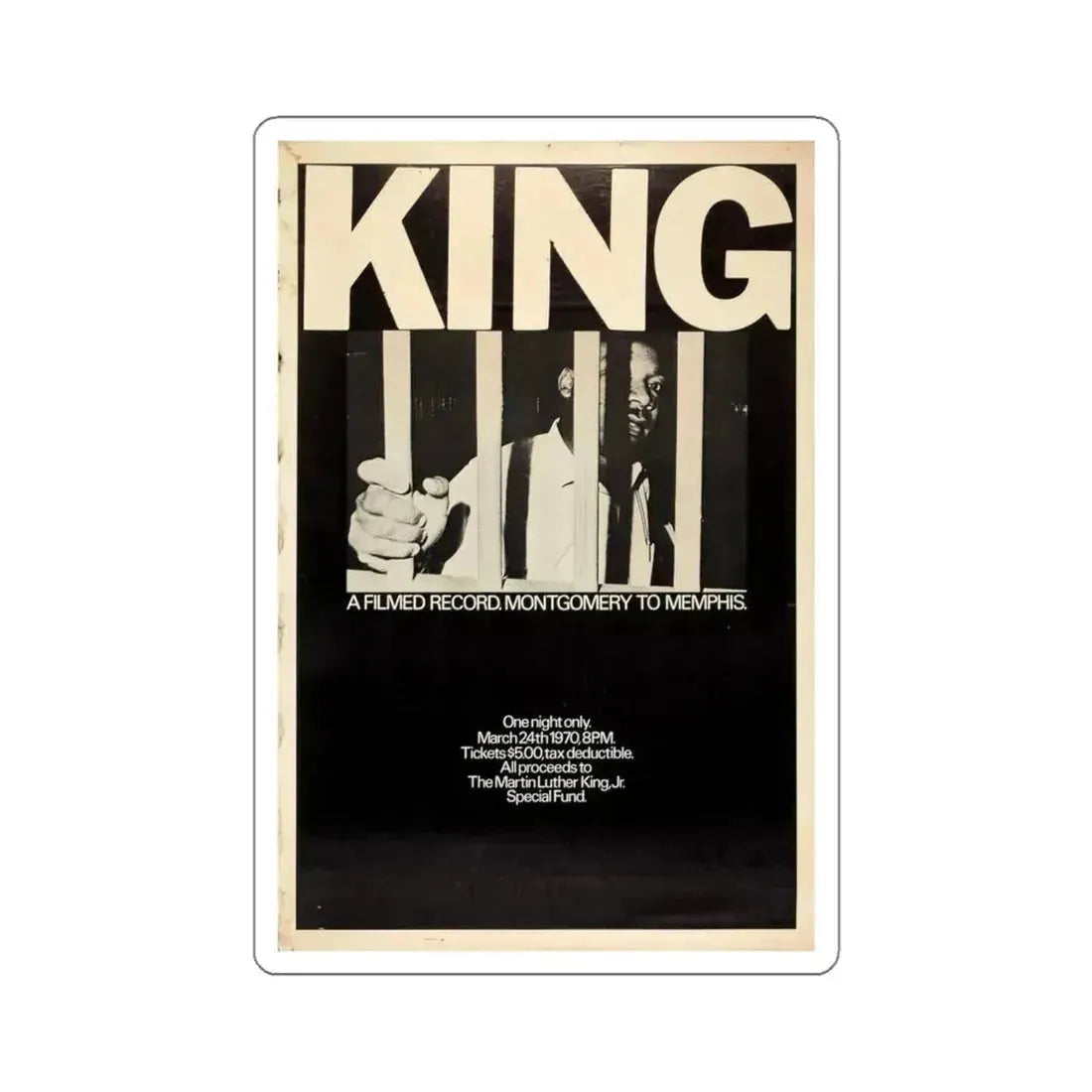 King A Filmed Record Montgomery to Memphis 1970 STICKER Vinyl Die-Cut Decal 5 Inch - The Sticker Space