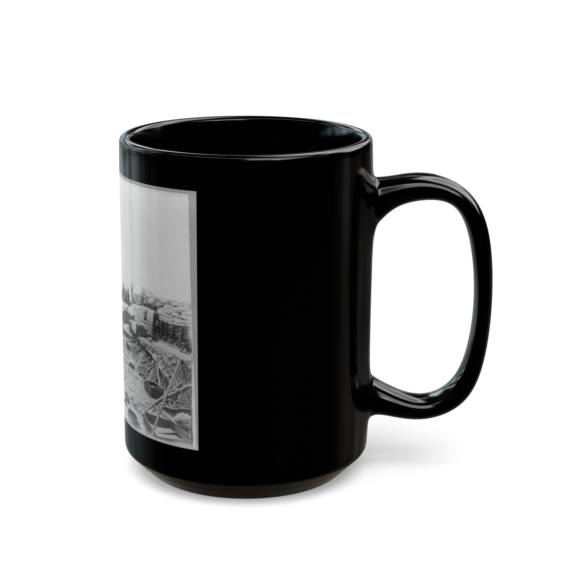 King Cotton , Yorktown, Va. (U.S. Civil War) Black Coffee Mug-The Sticker Space