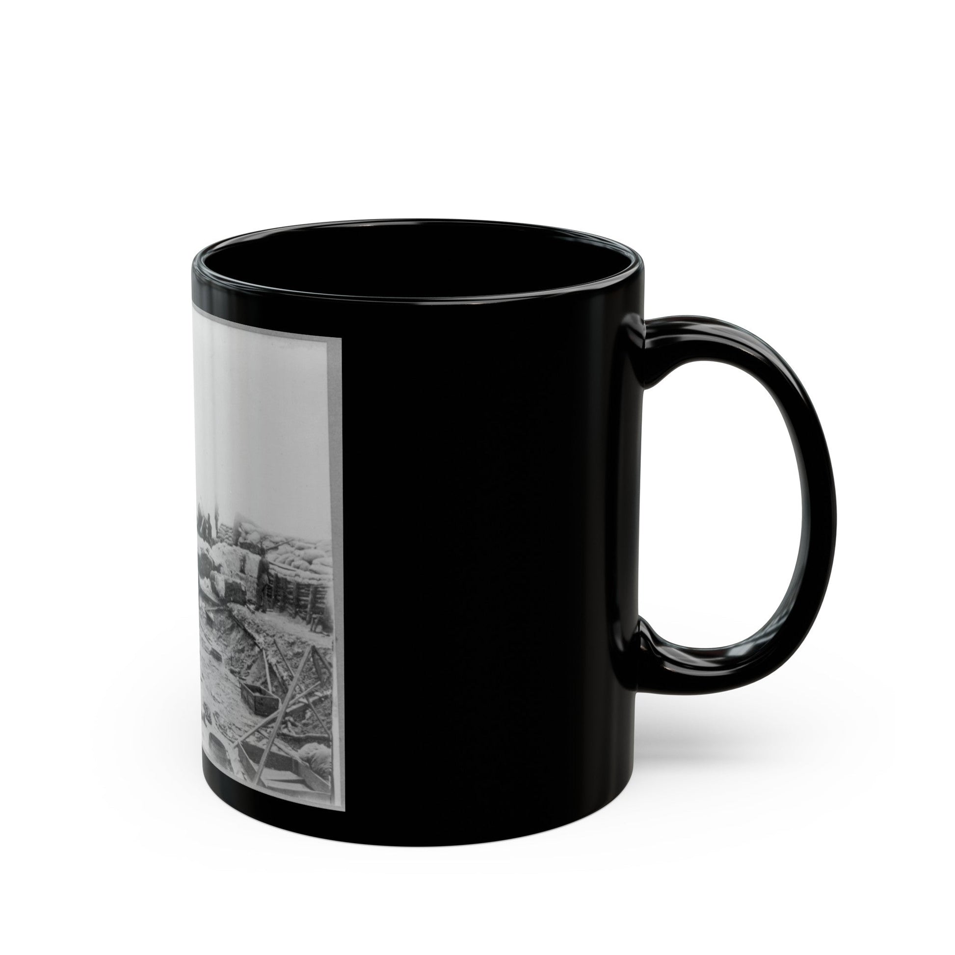 King Cotton , Yorktown, Va. (U.S. Civil War) Black Coffee Mug-The Sticker Space