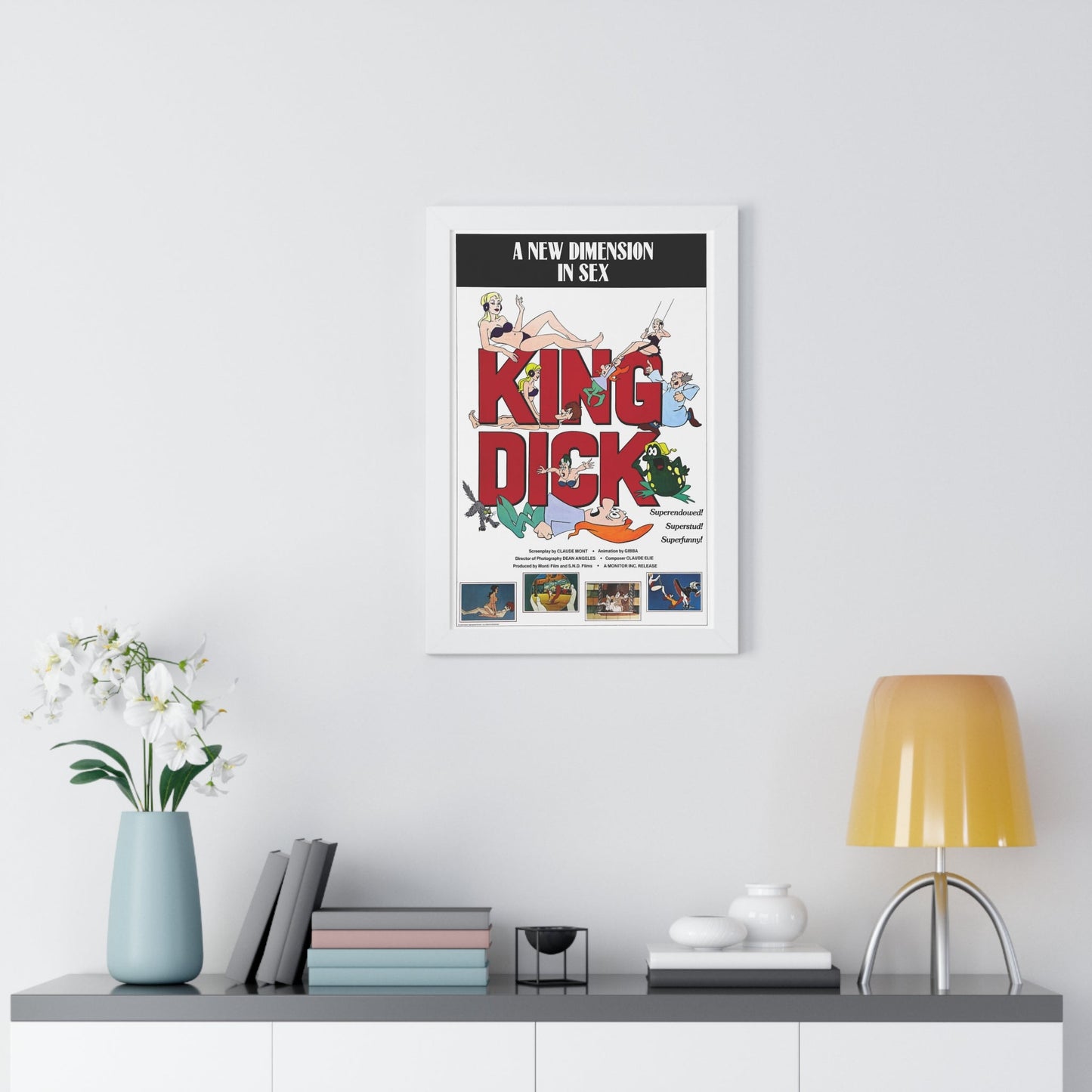 KING DICK 1973 - Framed Movie Poster-The Sticker Space