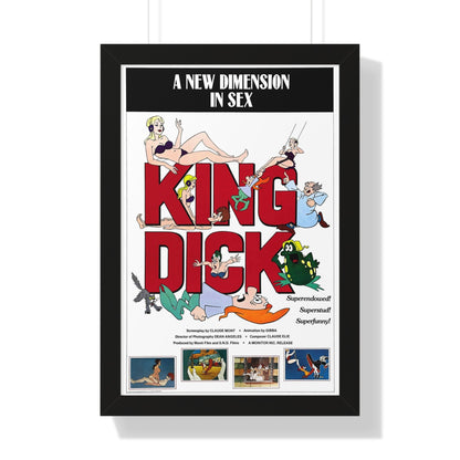 KING DICK 1973 - Framed Movie Poster-16″ x 24″-The Sticker Space