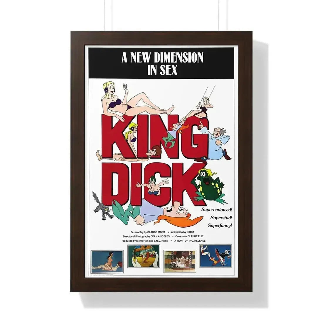 KING DICK 1973 - Framed Movie Poster - The Sticker Space