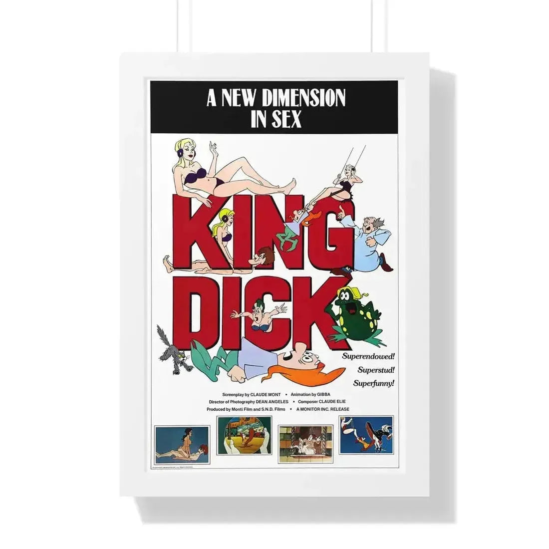 KING DICK 1973 - Framed Movie Poster - The Sticker Space