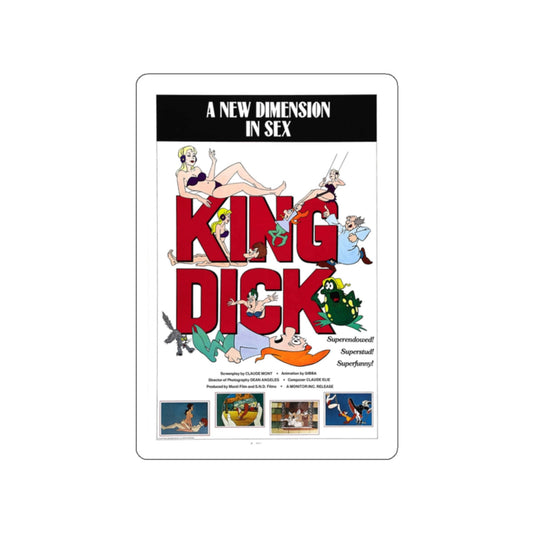 KING DICK 1973 Movie Poster STICKER Vinyl Die-Cut Decal-2 Inch-The Sticker Space