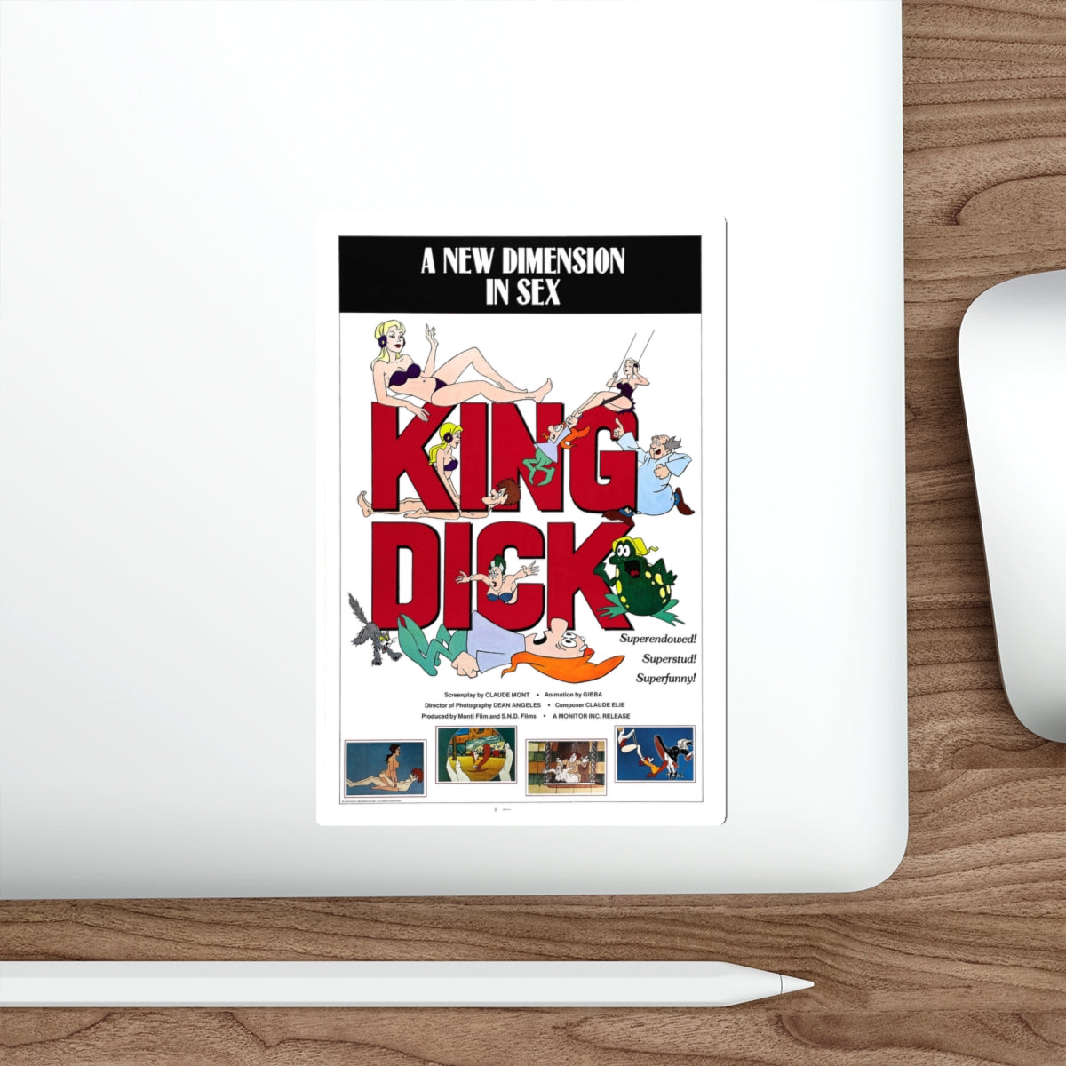 KING DICK 1973 Movie Poster STICKER Vinyl Die-Cut Decal-The Sticker Space