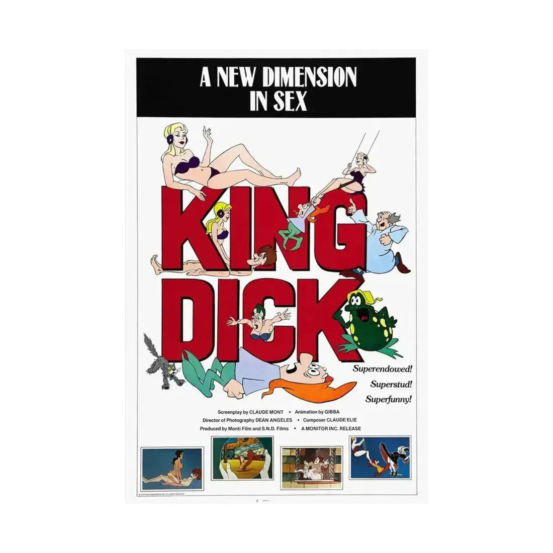 KING DICK 1973 - Paper Movie Poster - The Sticker Space