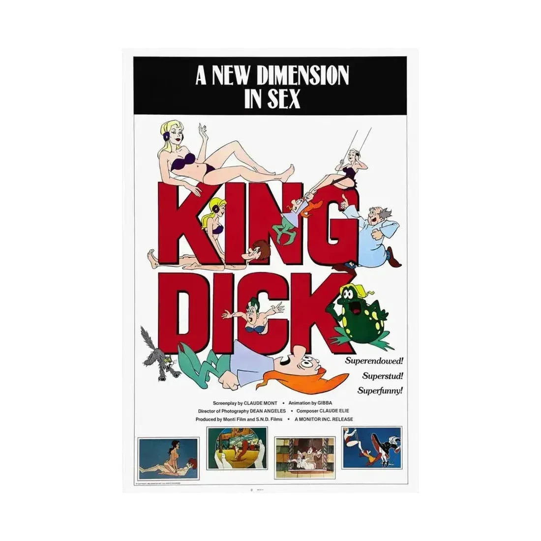 KING DICK 1973 - Paper Movie Poster - The Sticker Space