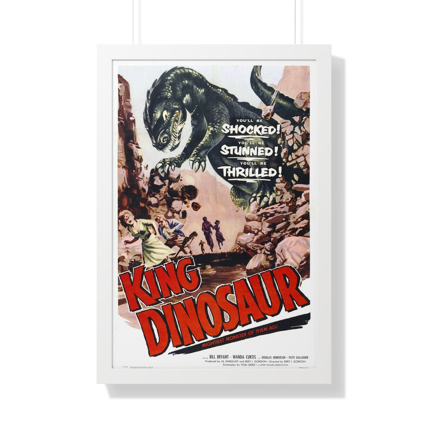 KING DINOSAUR 1955 - Framed Movie Poster-20" x 30"-The Sticker Space