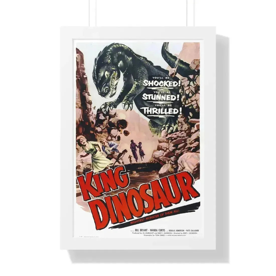 KING DINOSAUR 1955 - Framed Movie Poster - The Sticker Space