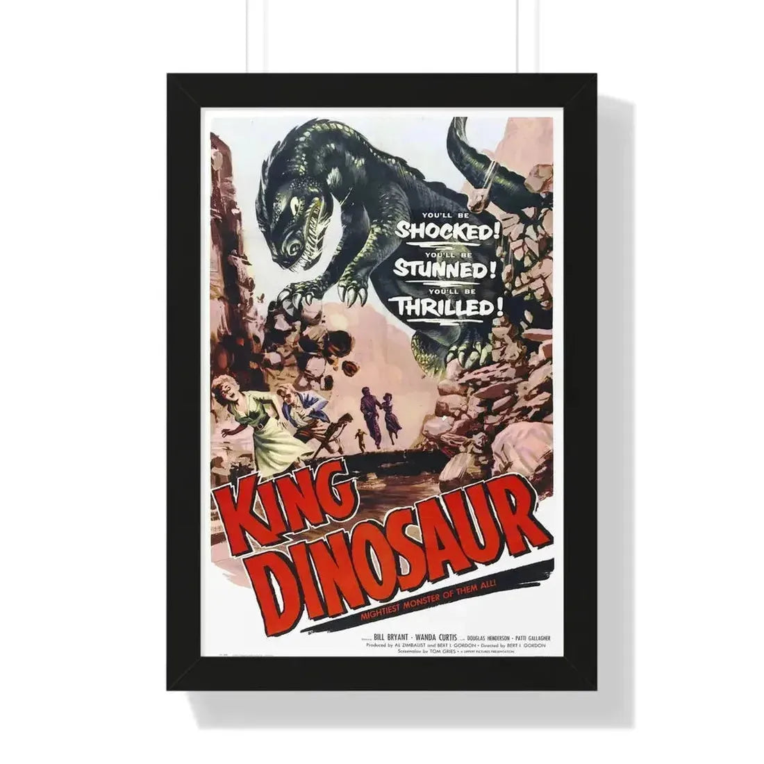 KING DINOSAUR 1955 - Framed Movie Poster - The Sticker Space