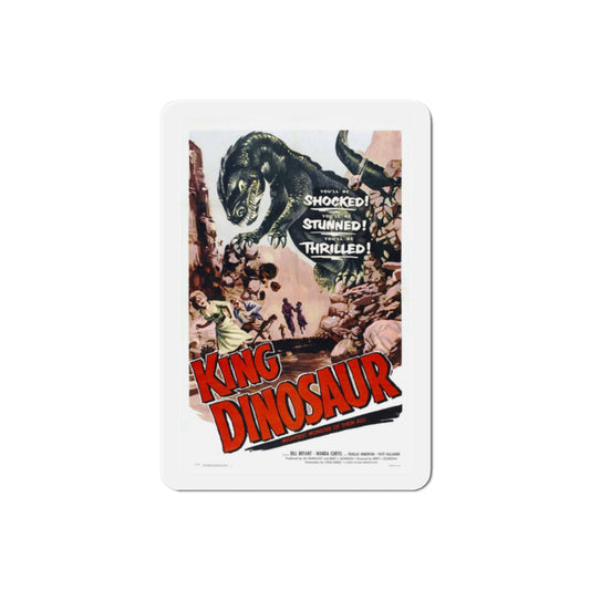 King Dinosaur 1955 Movie Poster Die-Cut Magnet-2 Inch-The Sticker Space