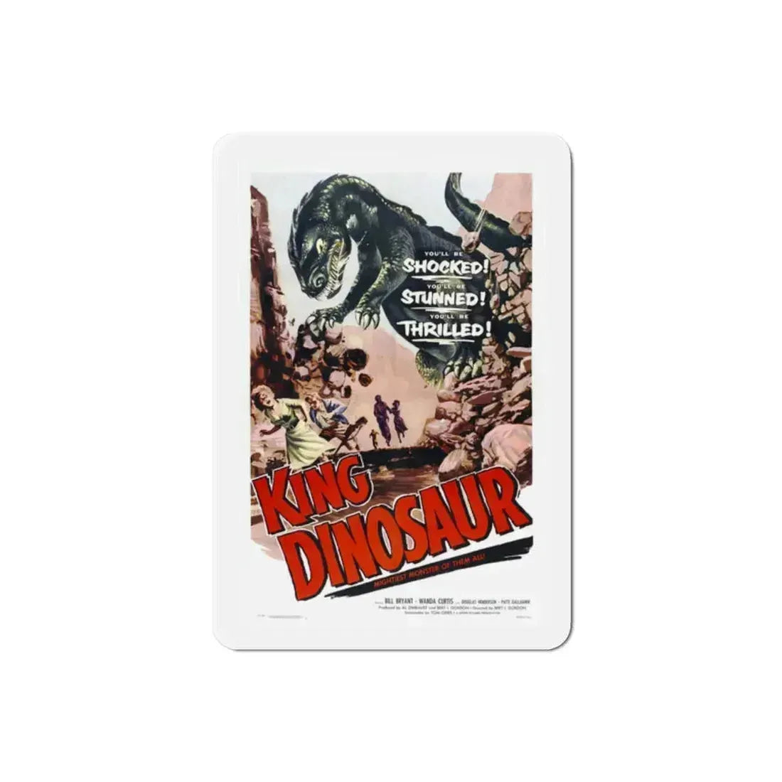 King Dinosaur 1955 Movie Poster Refrigerator Magnet 2 Inch - The Sticker Space