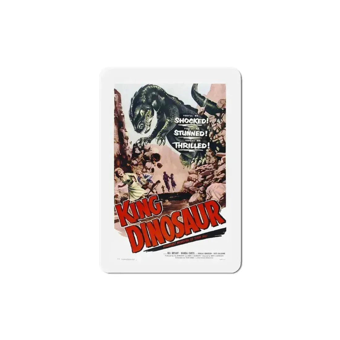 King Dinosaur 1955 Movie Poster Refrigerator Magnet 5 Inch - The Sticker Space