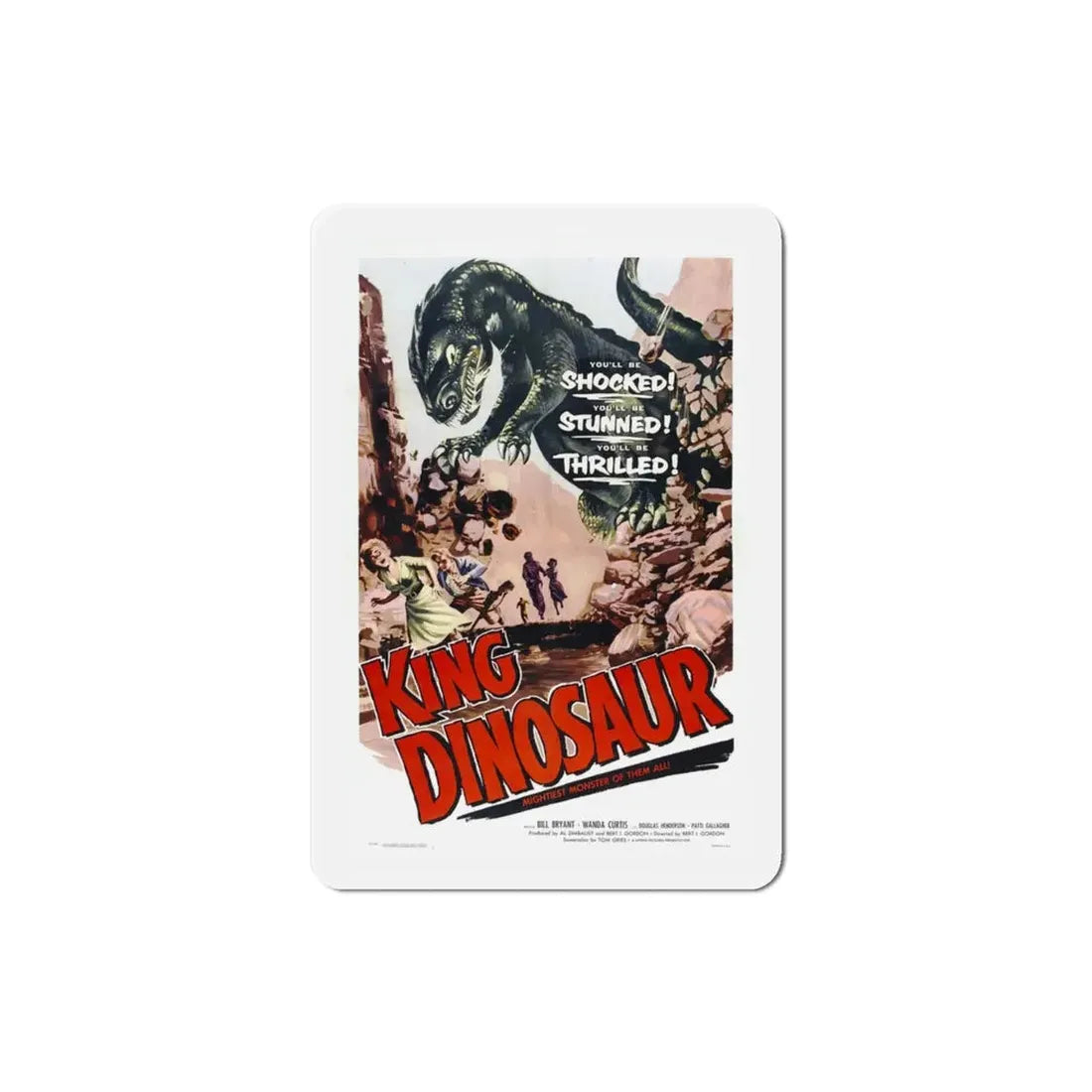 King Dinosaur 1955 Movie Poster Refrigerator Magnet - The Sticker Space