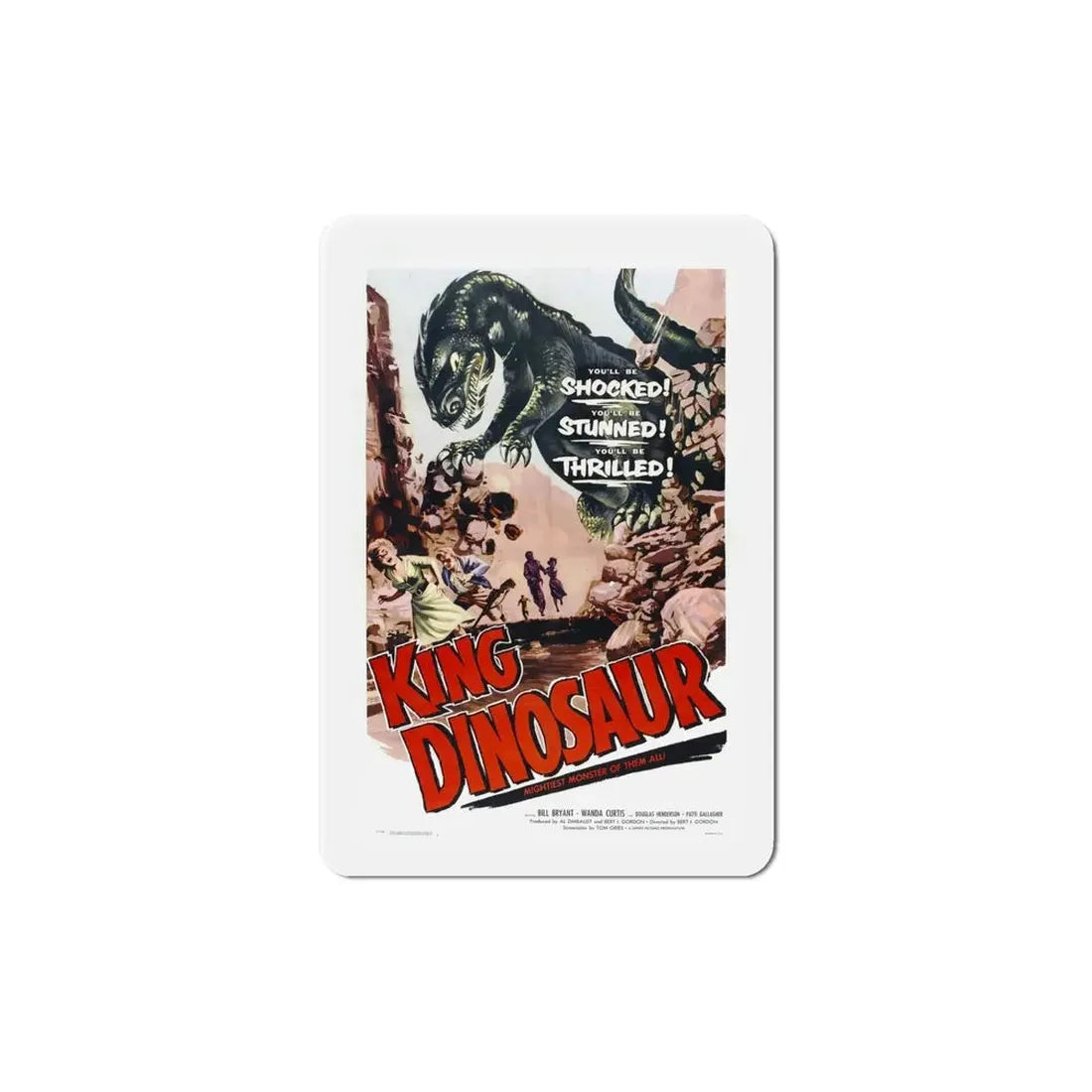 King Dinosaur 1955 Movie Poster Refrigerator Magnet - The Sticker Space
