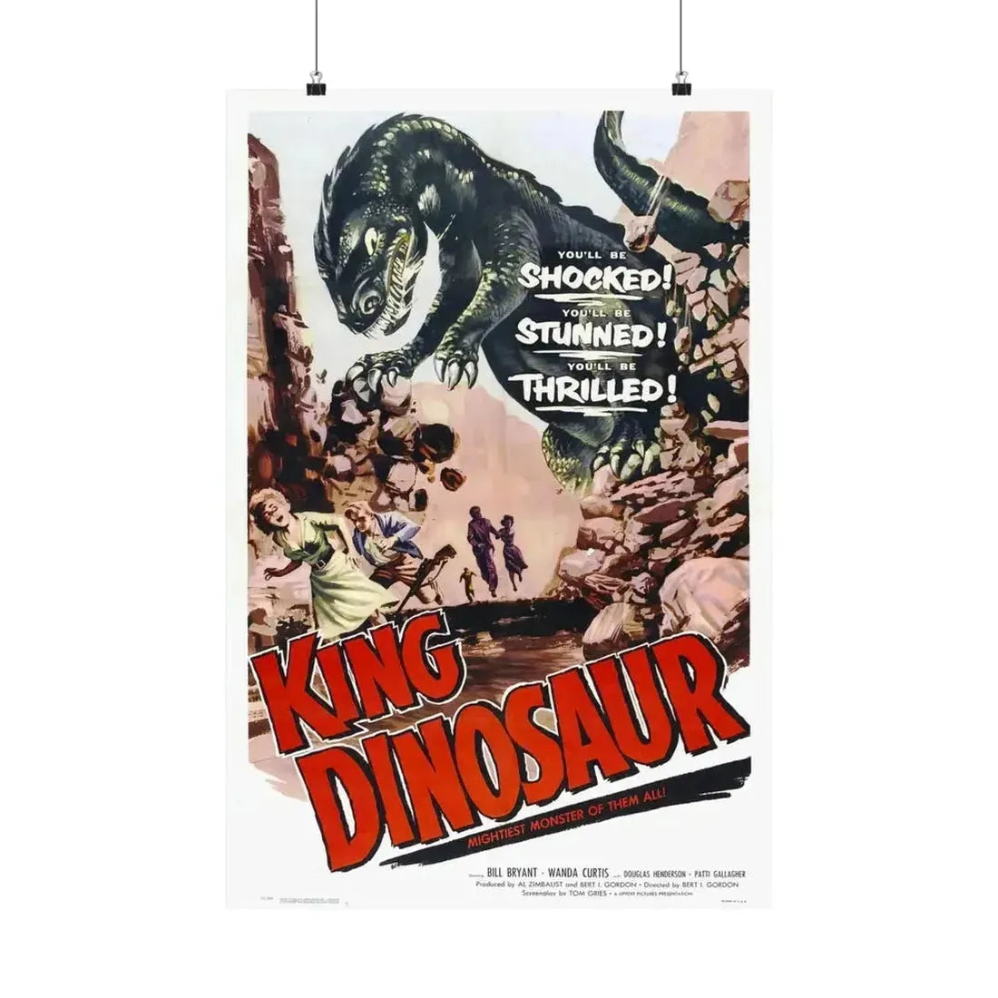 KING DINOSAUR 1955 - Paper Movie Poster - The Sticker Space
