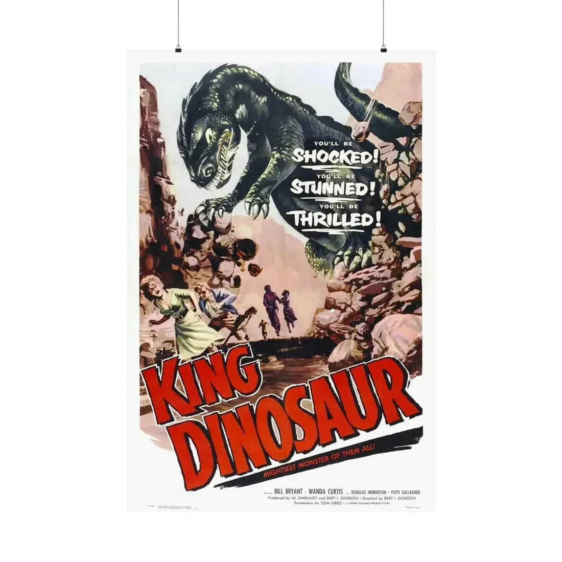 KING DINOSAUR 1955 - Paper Movie Poster - The Sticker Space
