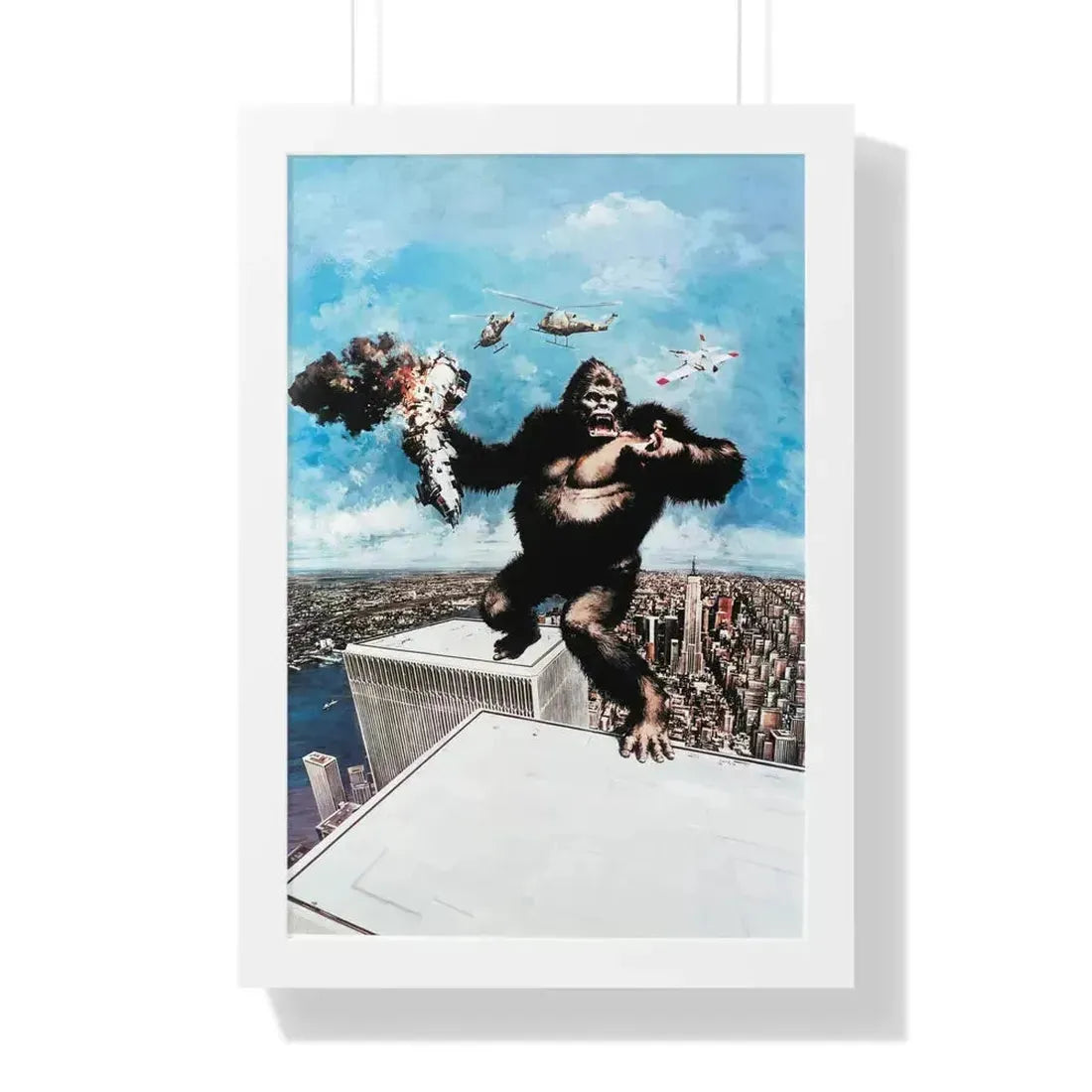 KING KONG (2) 1976 - Framed Movie Poster 16″ x 24″ White - The Sticker Space