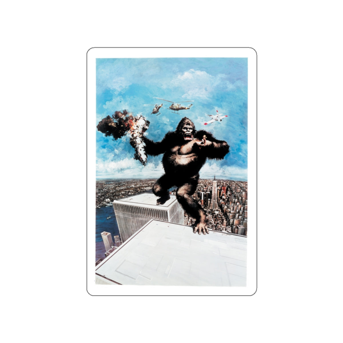 KING KONG (2) 1976 Movie Poster STICKER Vinyl Die-Cut Decal-2 Inch-The Sticker Space