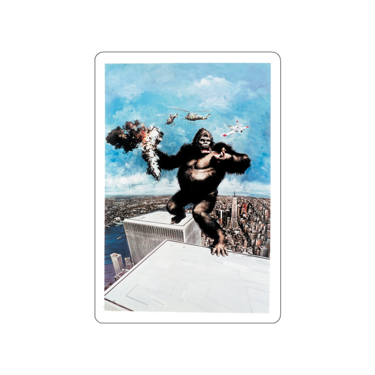 KING KONG (2) 1976 Movie Poster STICKER Vinyl Die-Cut Decal-3 Inch-The Sticker Space