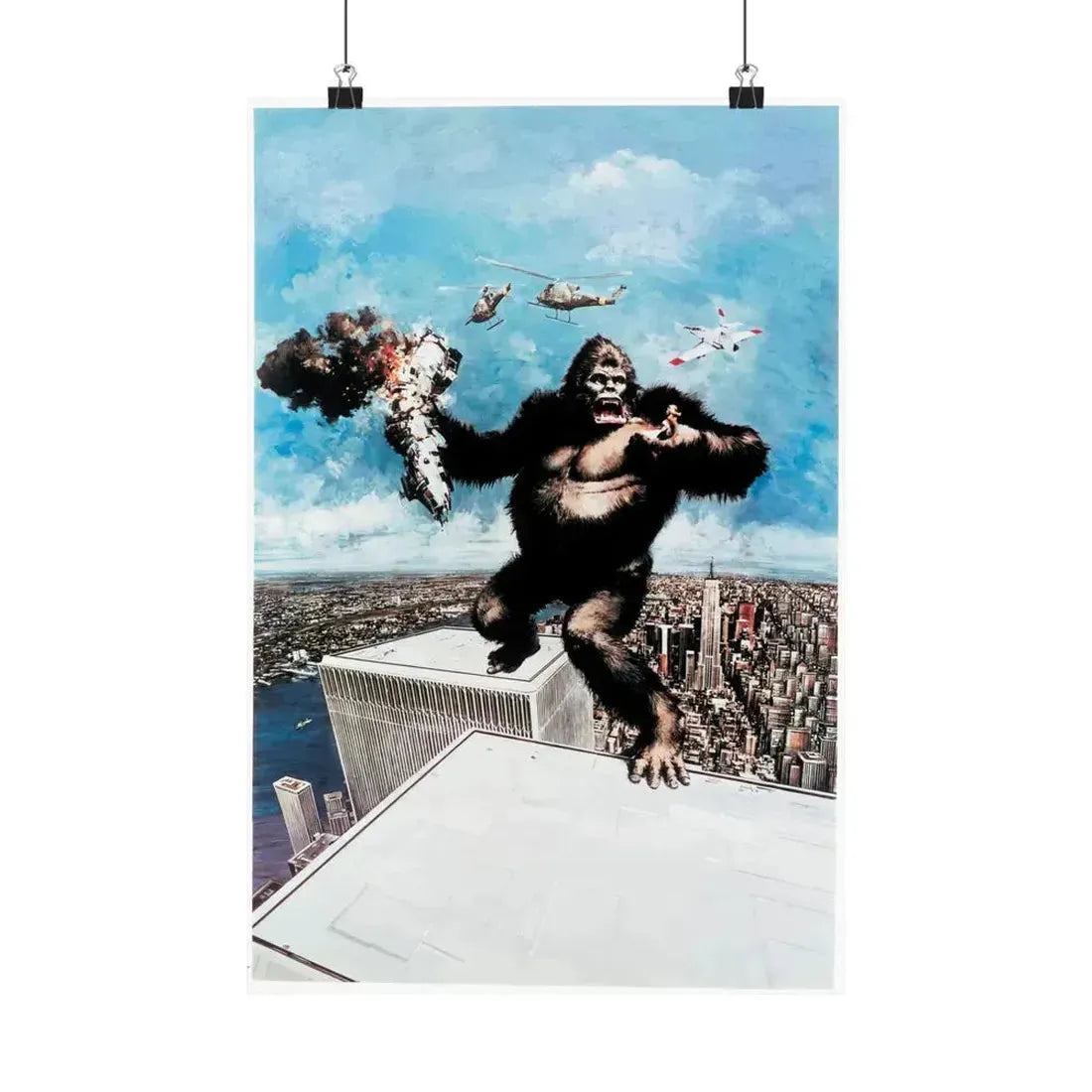 KING KONG (2) 1976 - Paper Movie Poster 12″ x 18″ Matte - The Sticker Space