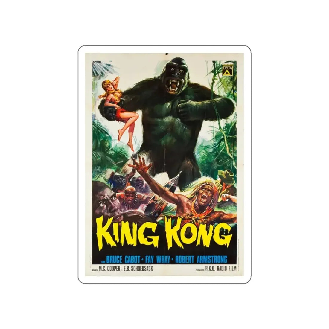 KING KONG (3) 1933 Movie Poster STICKER Vinyl Die-Cut Decal - The Sticker Space