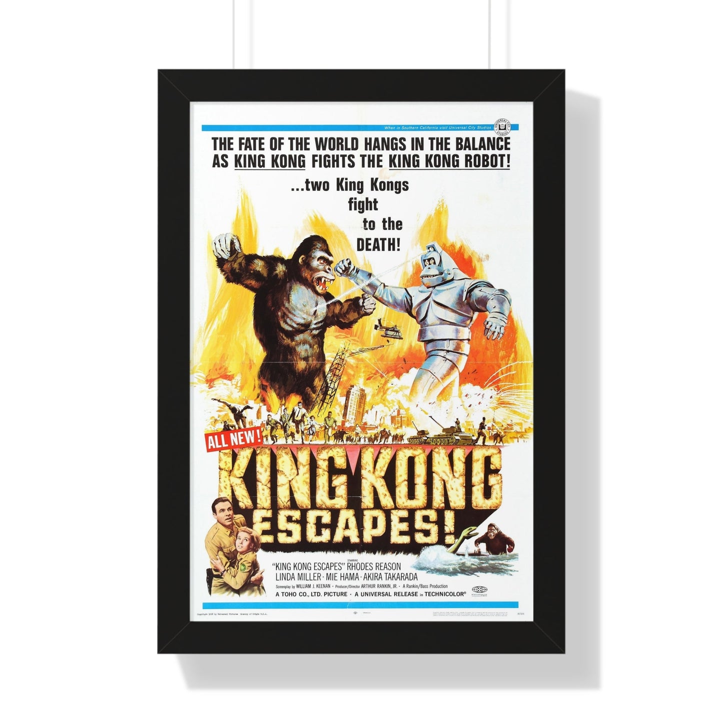 KING KONG ESCAPES (2) 1967 - Framed Movie Poster-16″ x 24″-The Sticker Space