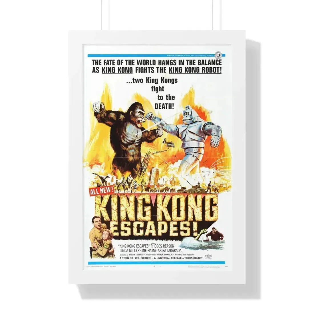 KING KONG ESCAPES (2) 1967 - Framed Movie Poster 16″ x 24″ White - The Sticker Space
